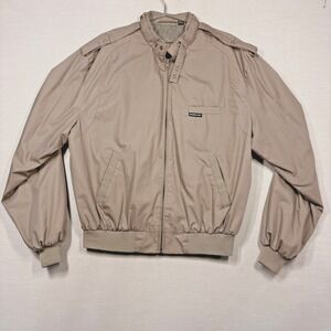 Members Only Beige Bomber Jacket